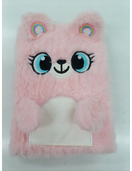 PAMIĘTNIK, NOTES. HAFT.Okładka z futerka. WŁOCHACZ