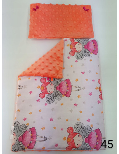 KOŁYSKA dla lalek BIAŁA+ pościel MINKY + BAWEŁNA