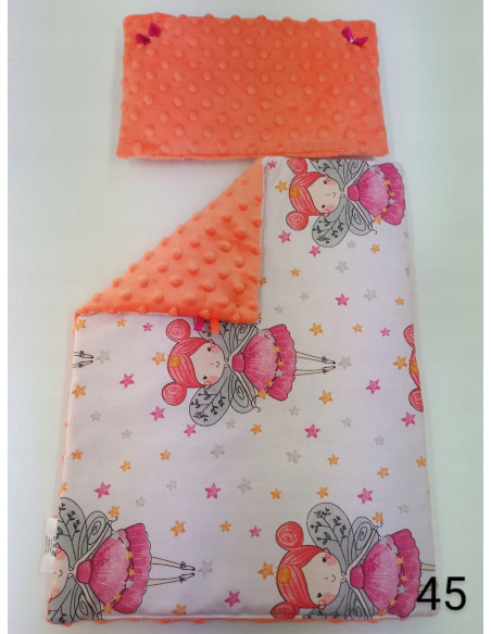 KOŁYSKA dla lalek BIAŁA+ pościel MINKY + BAWEŁNA