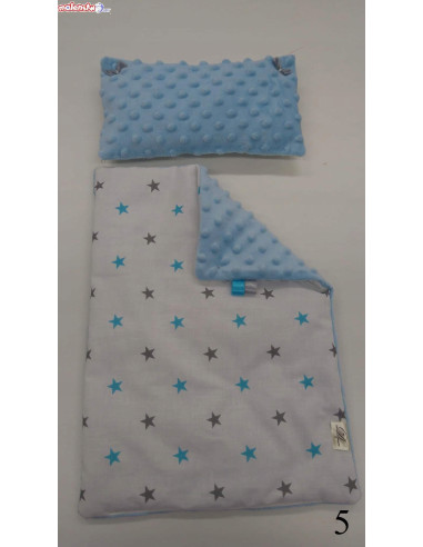 KOŁYSKA dla lalek BIAŁA+ pościel MINKY + BAWEŁNA