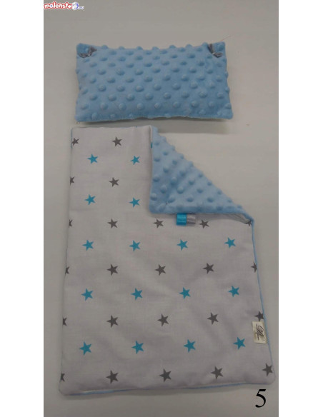 KOŁYSKA dla lalek BIAŁA+ pościel MINKY + BAWEŁNA