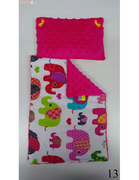 KOŁYSKA dla lalek BIAŁA+ pościel MINKY + BAWEŁNA