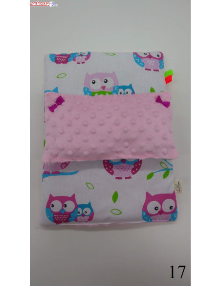 KOŁYSKA dla lalek BIAŁA+ pościel MINKY + BAWEŁNA