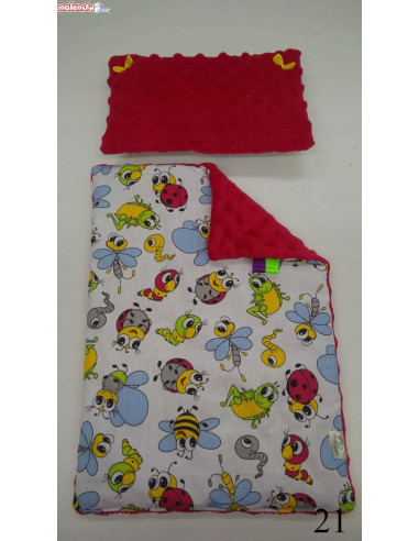 KOŁYSKA dla lalek BIAŁA+ pościel MINKY + BAWEŁNA