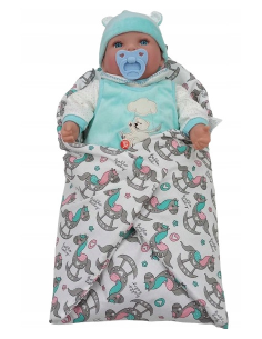 Becik Rożek dla Lalek Otulacz Zapinany na Rzep