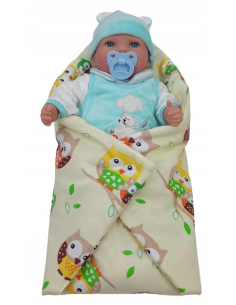 Becik Rożek dla Lalek Otulacz Zapinany na Rzep