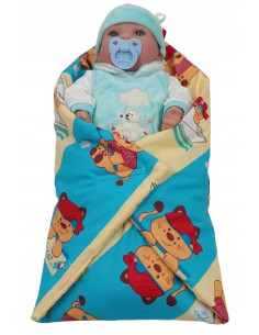 Becik Rożek dla Lalek Otulacz Zapinany na Rzep