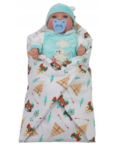 Becik Rożek dla Lalek Otulacz Zapinany na Rzep