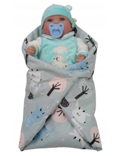 Becik Rożek dla Lalek Otulacz Zapinany na Rzep