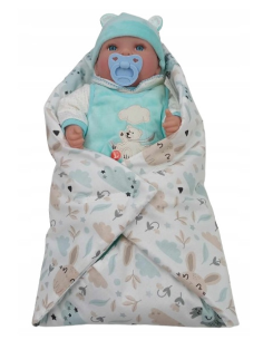 Becik Rożek dla Lalek Otulacz Zapinany na Rzep