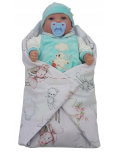 Becik Rożek dla Lalek Otulacz Zapinany na Rzep