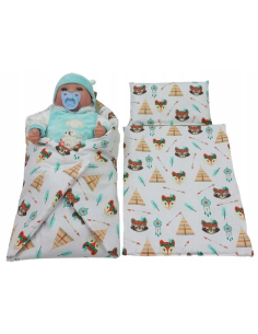 copy of POŚCIEL DLA LALKI+ ROŻEK/BECIK DLA LALEK. KOMPLET