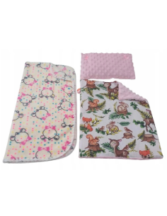 ZESTAW Kocyk i Pościel Minky dla Lalek Bobas do Łóżeczka...