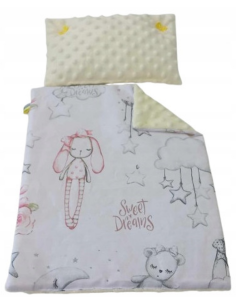 Pościel dla Lalek Minky z bawełną (mała) dla Lalki ok. 30 cm