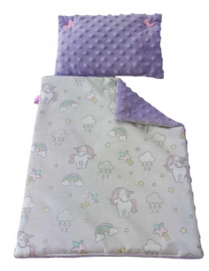 Pościel dla Lalek Minky z bawełną (mała) dla Lalki ok. 30 cm